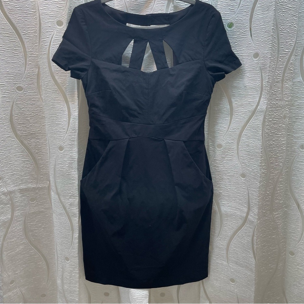 Le‎ Chateau Dress Womens Small Black LDY98581 Excellent Cutout Bodycon Pockets